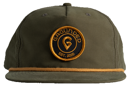 Grounded Brand Green Rope Patch Hat with Icon G Design