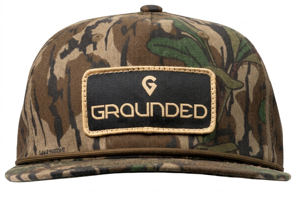 Grounded Rope Patch Hat Mossy Oak Green Leaf