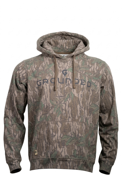 Grounded Mossy Oak Green Leaf Faded Hoodie