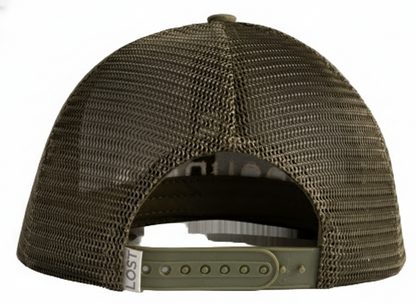 Green leaf mesh back hat